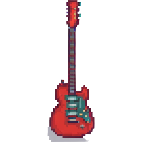 red guitar emoji