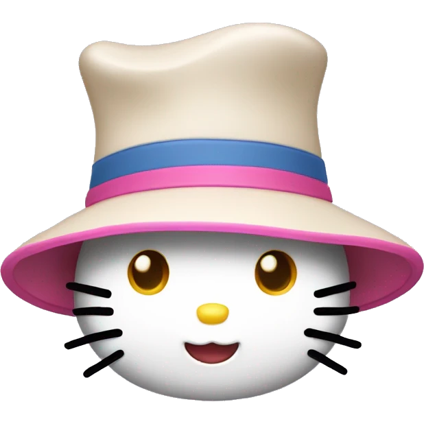 hello kitty with a hat emoji