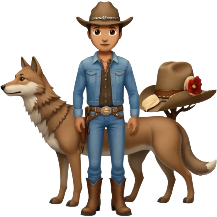 wolf and cowboys emoji