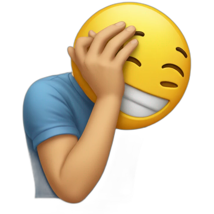 Emoji giggling while covering eyes emoji