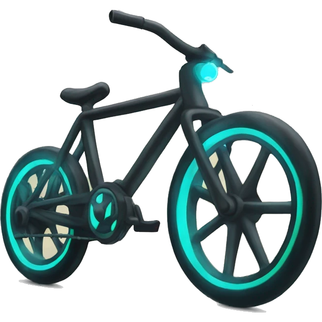 create a glowng bike emoji