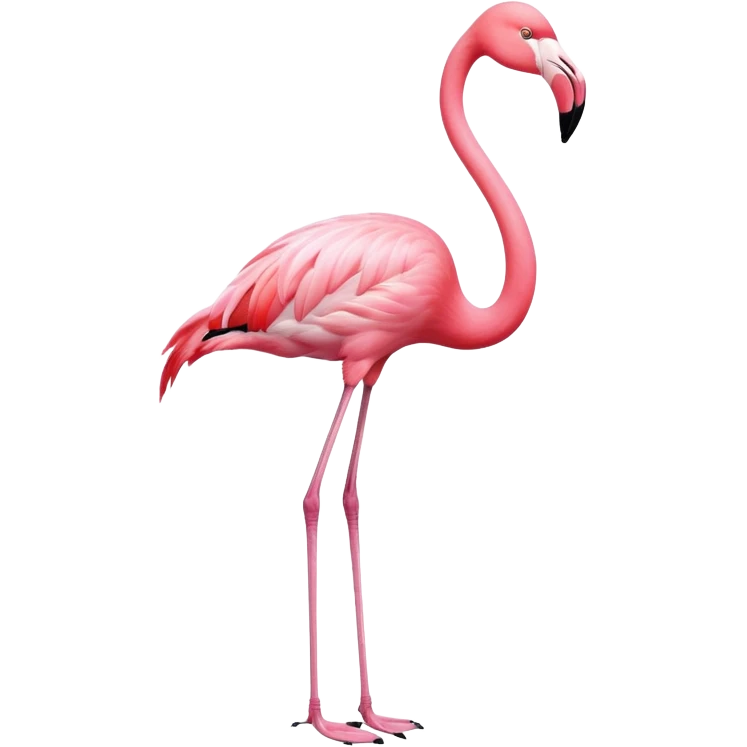 flamingo standing on one leg emoji