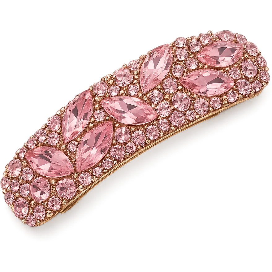 pink crystal barrette, glamorous and stylish emoji