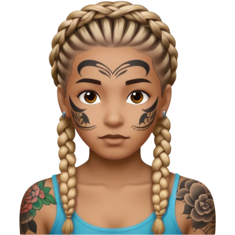 braided and tattoedbraided with lots lots lots of face tattooes emoji