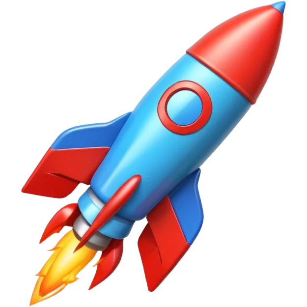 colored Toy Rockets emoji