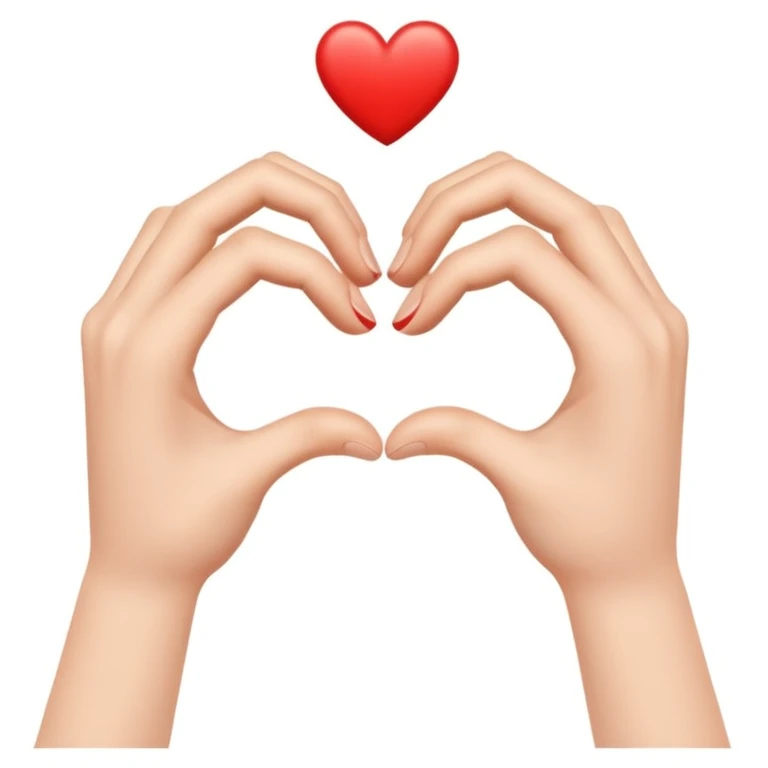 two hands making a heart shape emoji