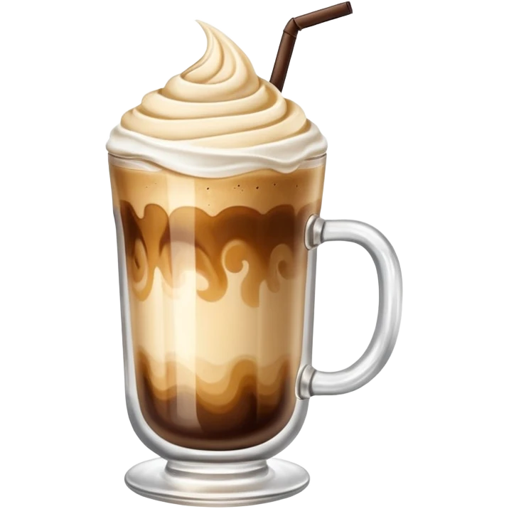 Cold vanilla coffee with foam emoji