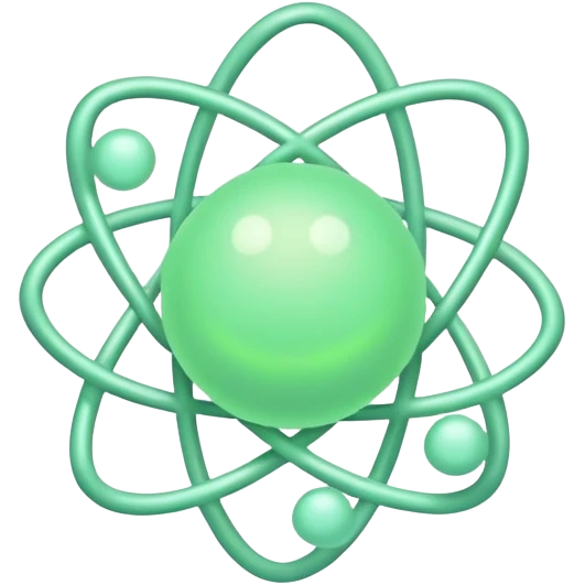 pastel green atom emoji