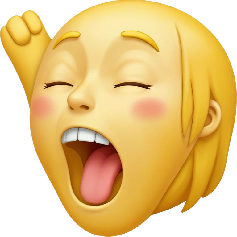 Yawning face with closed eyes emoji