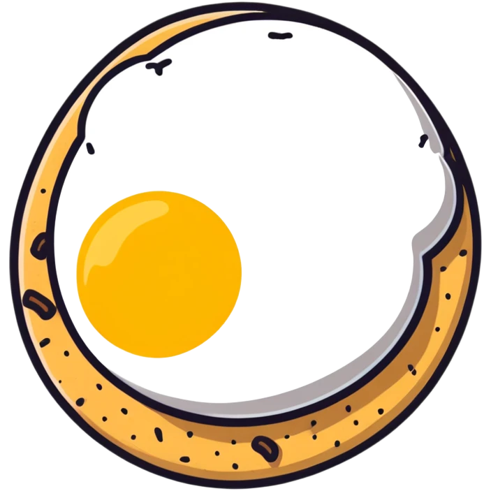 cookie with sunny side up egg on top emoji