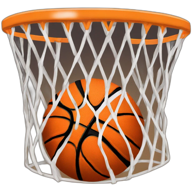 basketball in a basketball basket emoji