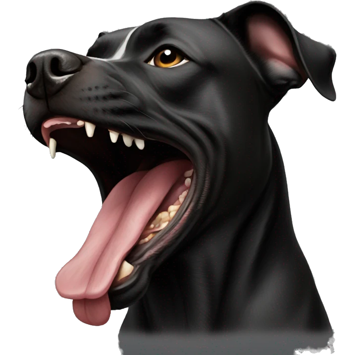 black staffordshire terrier howling emoji