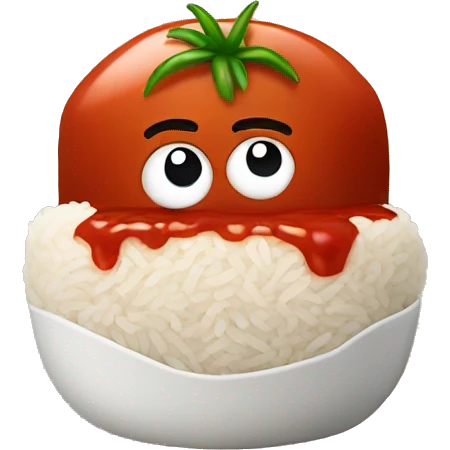 rice with tomato sauce emoji