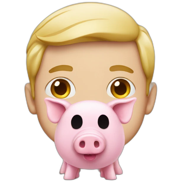White Man whith pink pig emoji