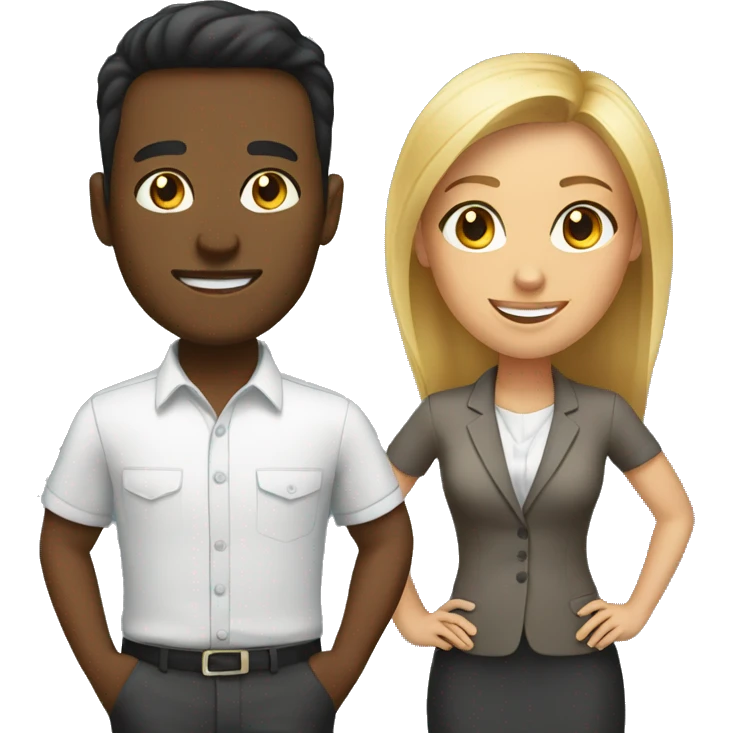young male and female entrepreneur emoji