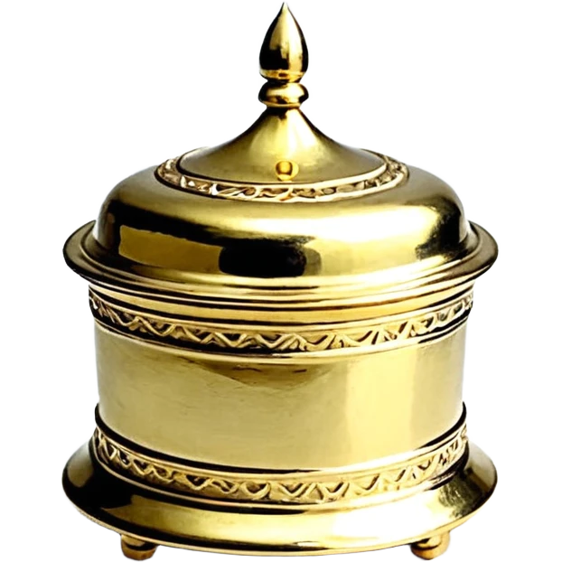 шкатулка маленькая золотая круглая драгоценность  emoji