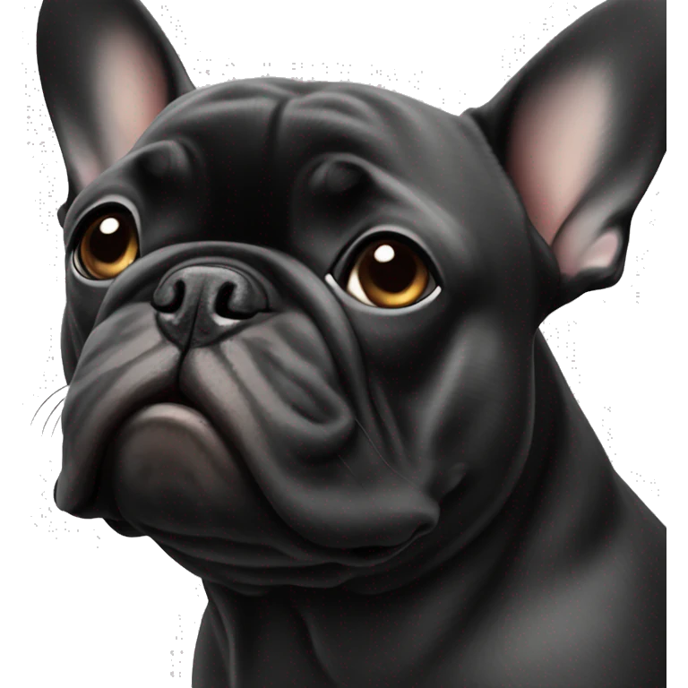 black French bulldog  emoji