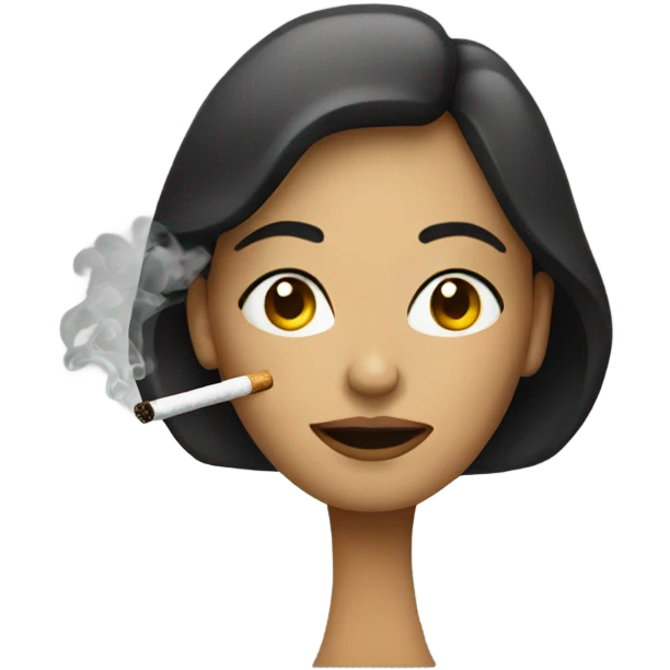 Woman smokin emoji