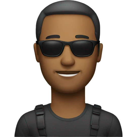 man full body with sunglasses emoji