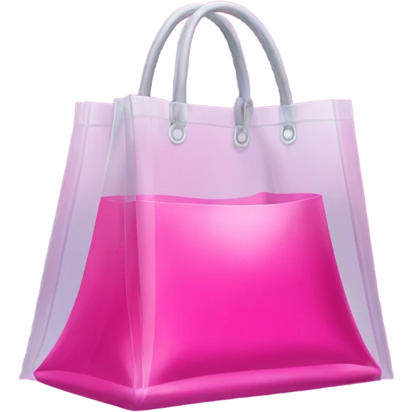 see through bag with pink inside of it emoji
