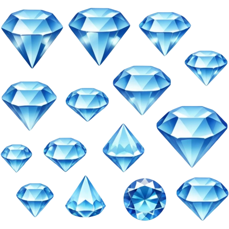 shiny diamonds closely together emoji