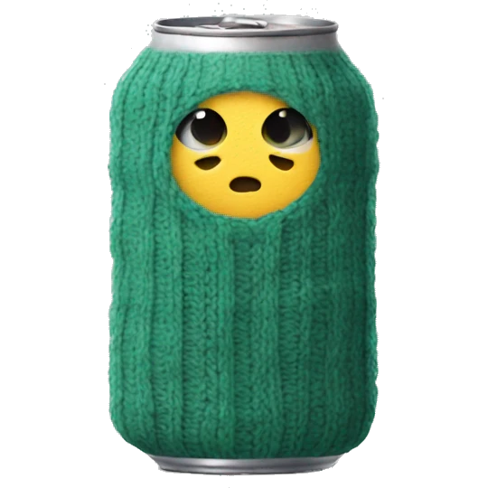 Can with a sweater emoji