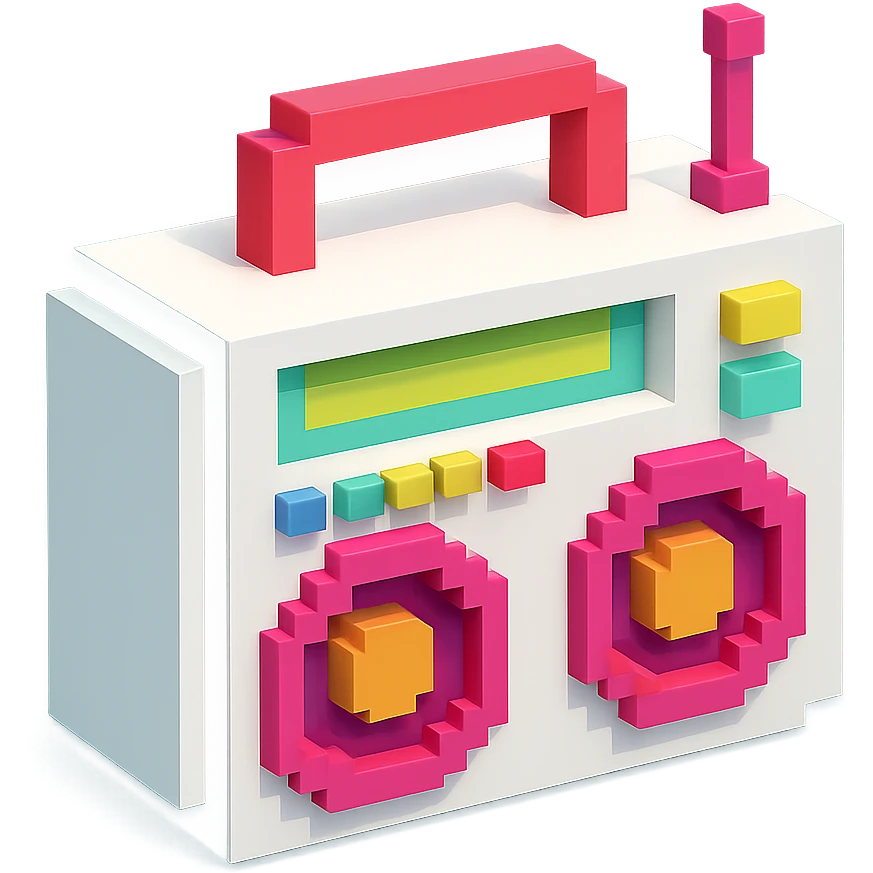 white boombox emoji