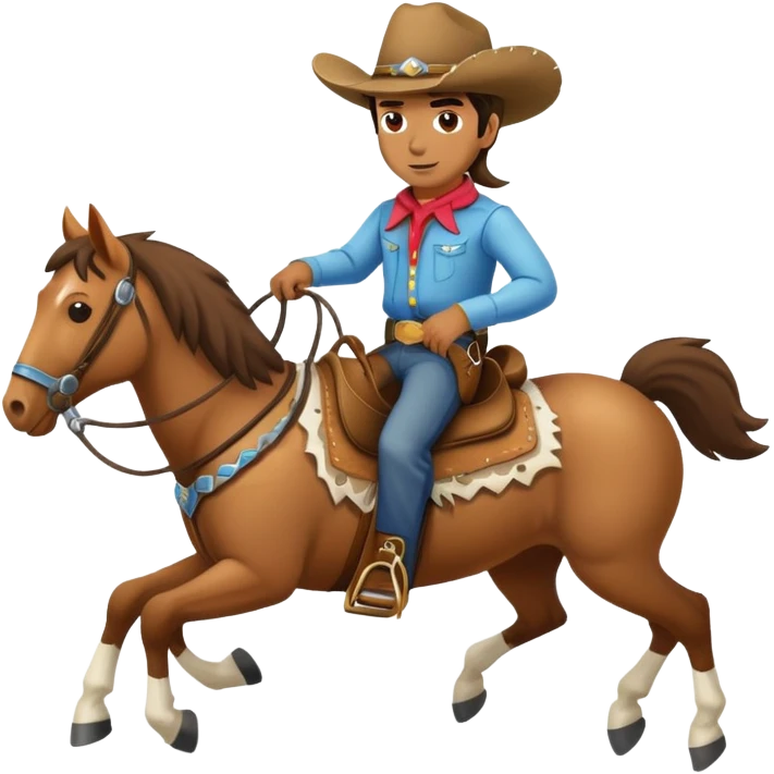 Horse riding a cowboy  emoji
