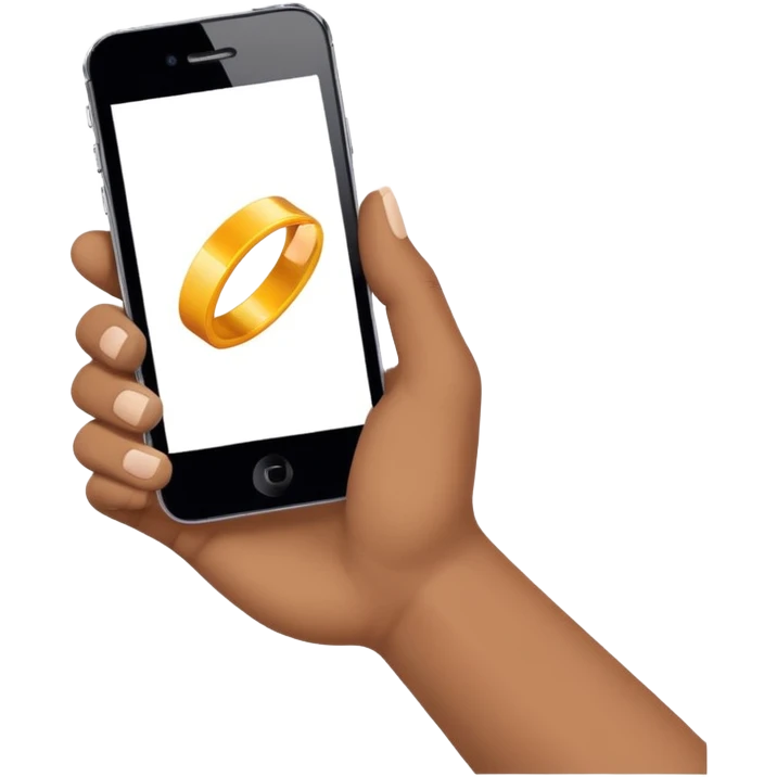 Streaming rap song on phone emoji