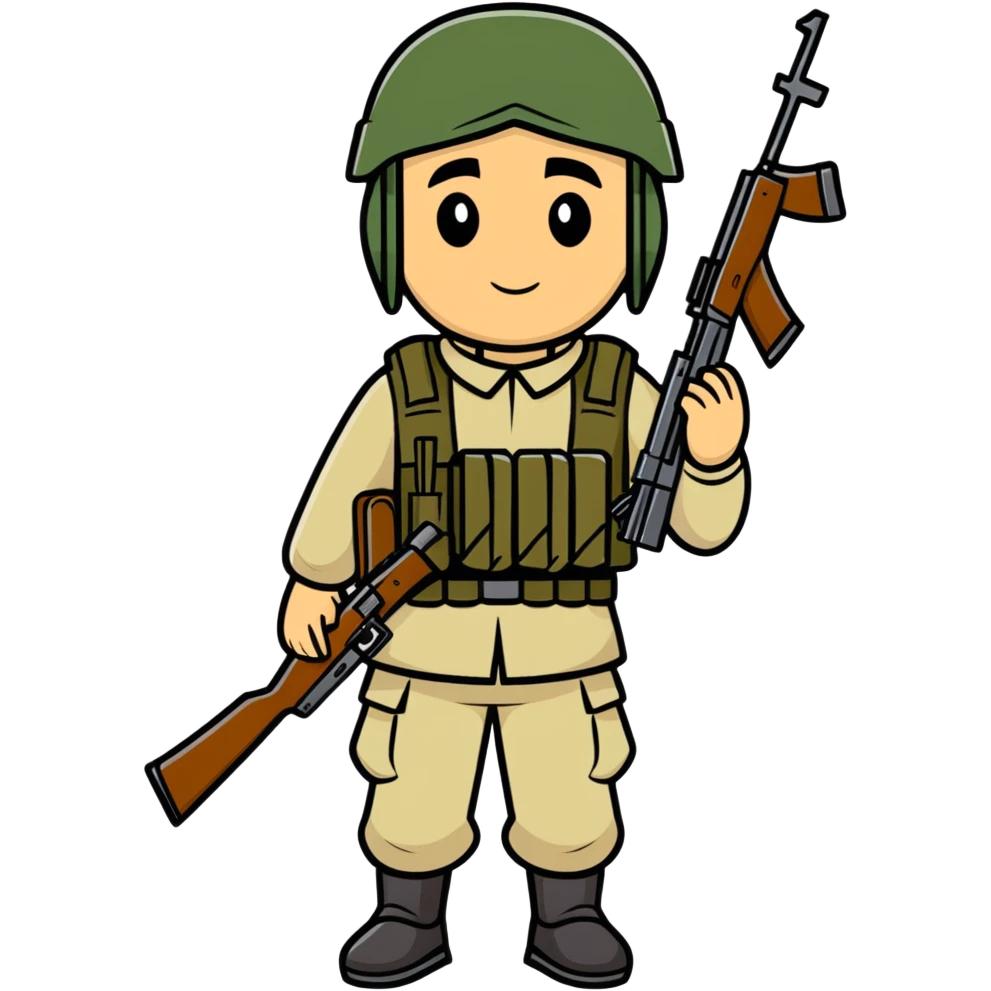 Syrian soldier with AK 47 emoji
