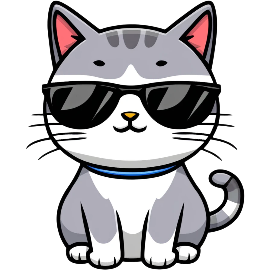 Cat with sunglasses emoji