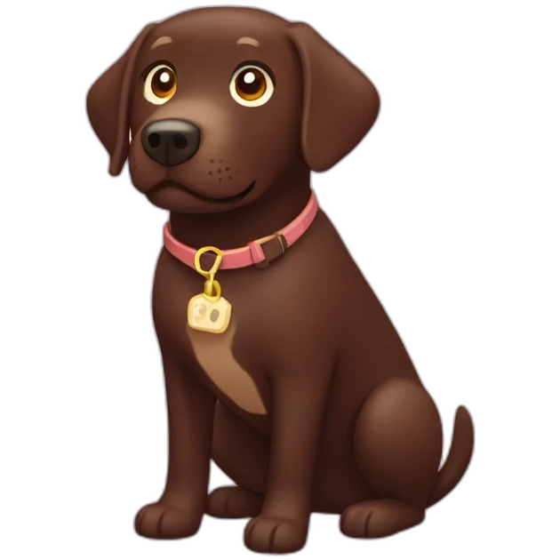 Chocolate labrador animal crossing style emoji