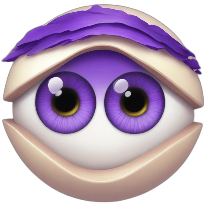 majestic godly violet iris eyeball serious intense symmetrical knowledgable emoji