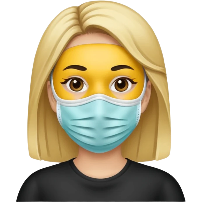 woman with face mask emoji