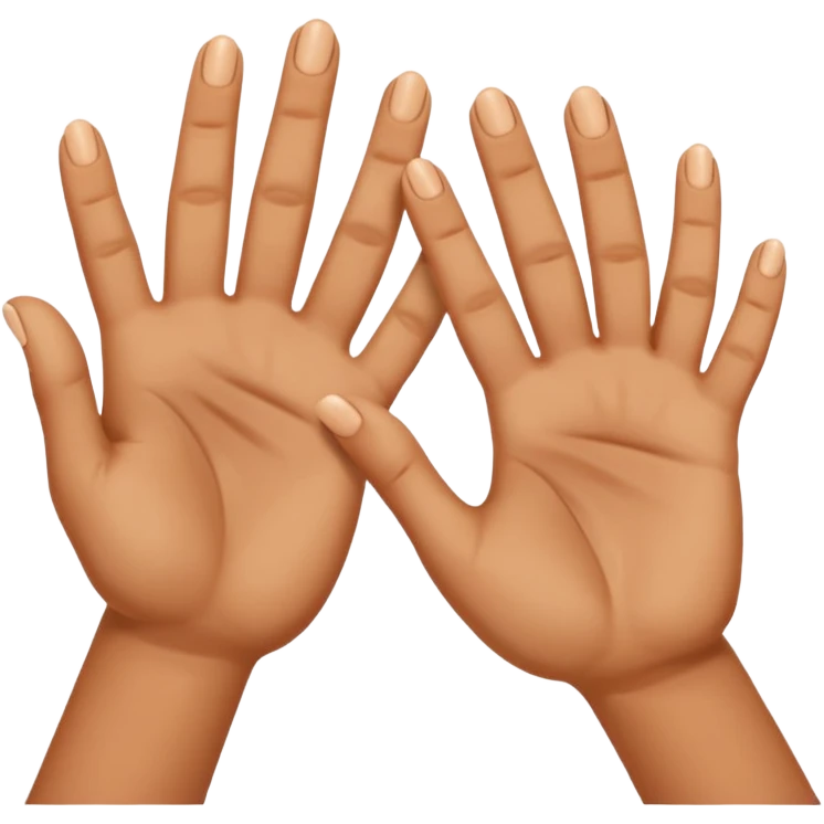 Hands palms face down with fingertips touching  emoji