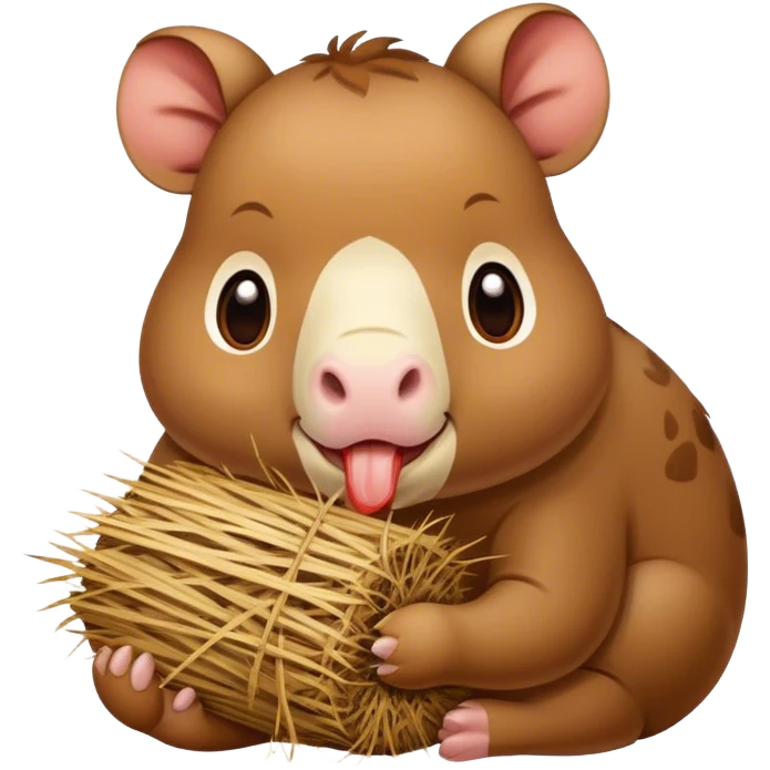 Cobaya comiendo heno emoji