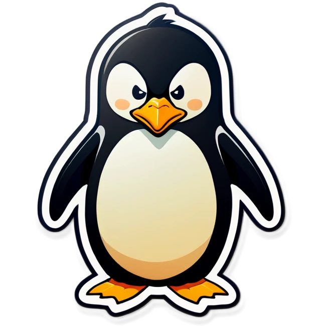 An angry penguin emoji