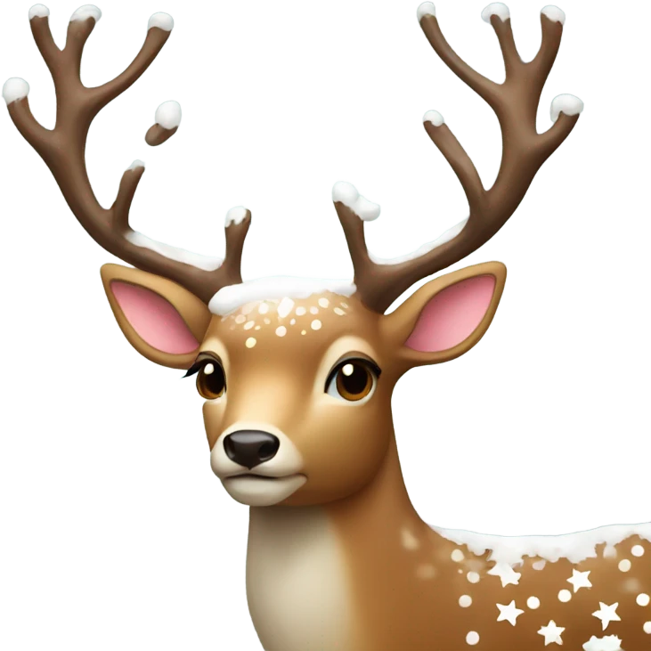 pretty Christmas deer emoji