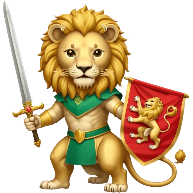 پرچم ایران خورشید و شمشیر به دست شیر emoji