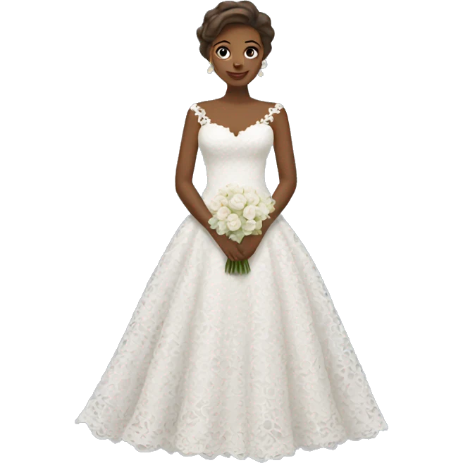 Lace wedding dress emoji