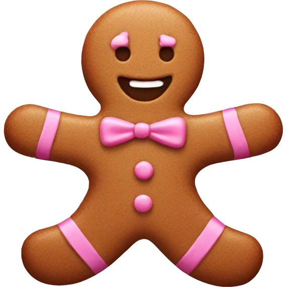 Pink gingerbread man  emoji