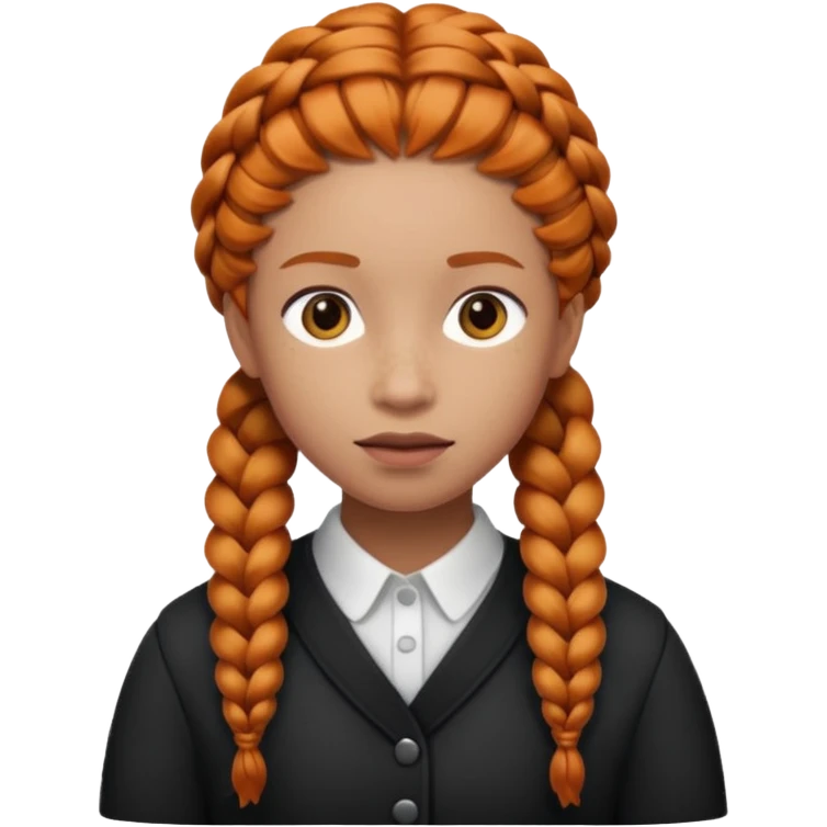 thick ginger braids emoji