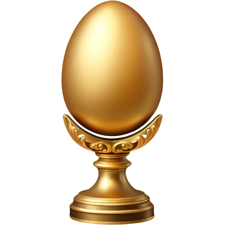 Royal elegant fancy golden egg on a gold pedestal emoji