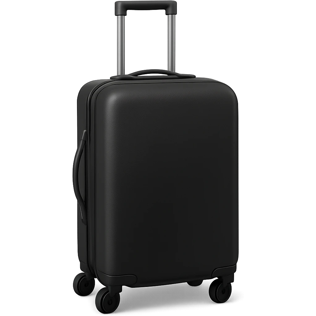 black hand bag luggage, simple and clear emoji