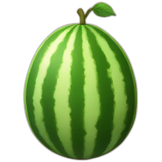 Watermelon shaped as pear emoji