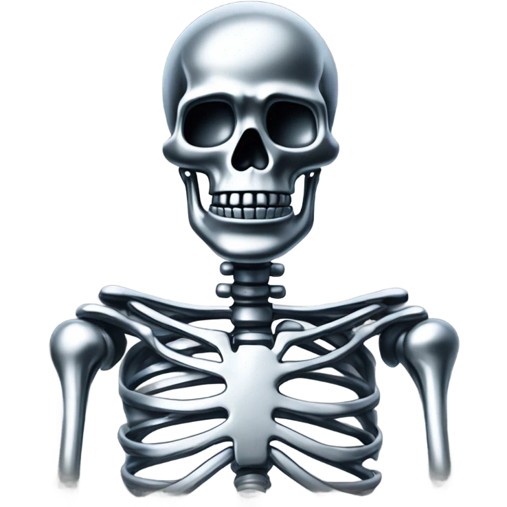 Skeleton made out of chrome  emoji