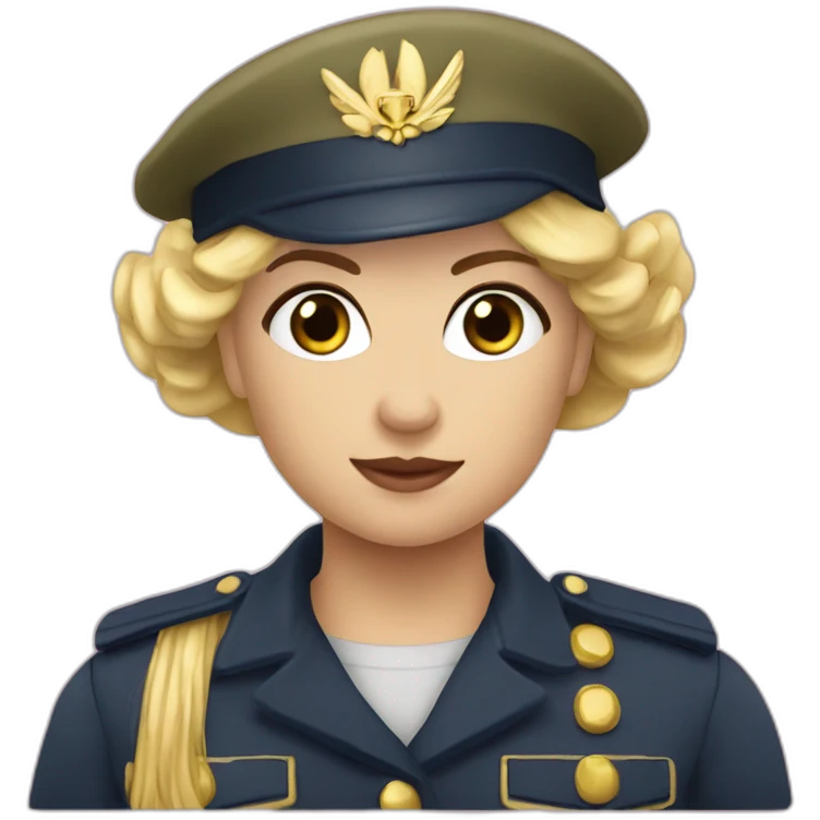 maeva sergent militaire francais blond emoji