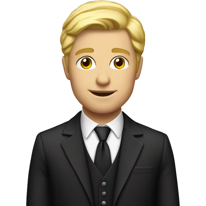 blonde man in formal attire emoji