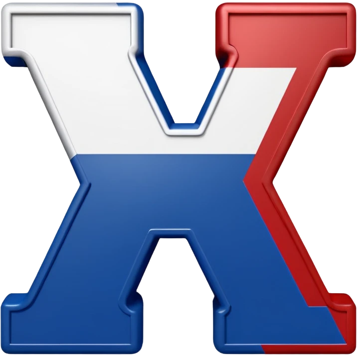 ATX  Block letters painted the colors of the Texas state flag emoji