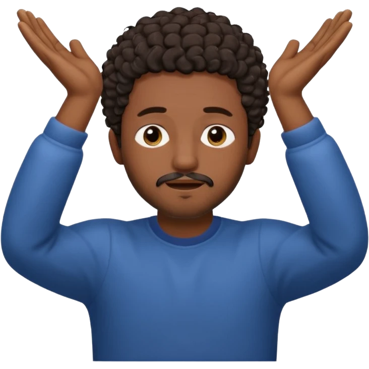 Emoji of a frustrated man with short dark curly hair and a short beard, eyes tightly closed and eyebrows furrowed.
Both hands raised near his head in frustration, clean rounded emoji style, soft gradients, plain background. emoji